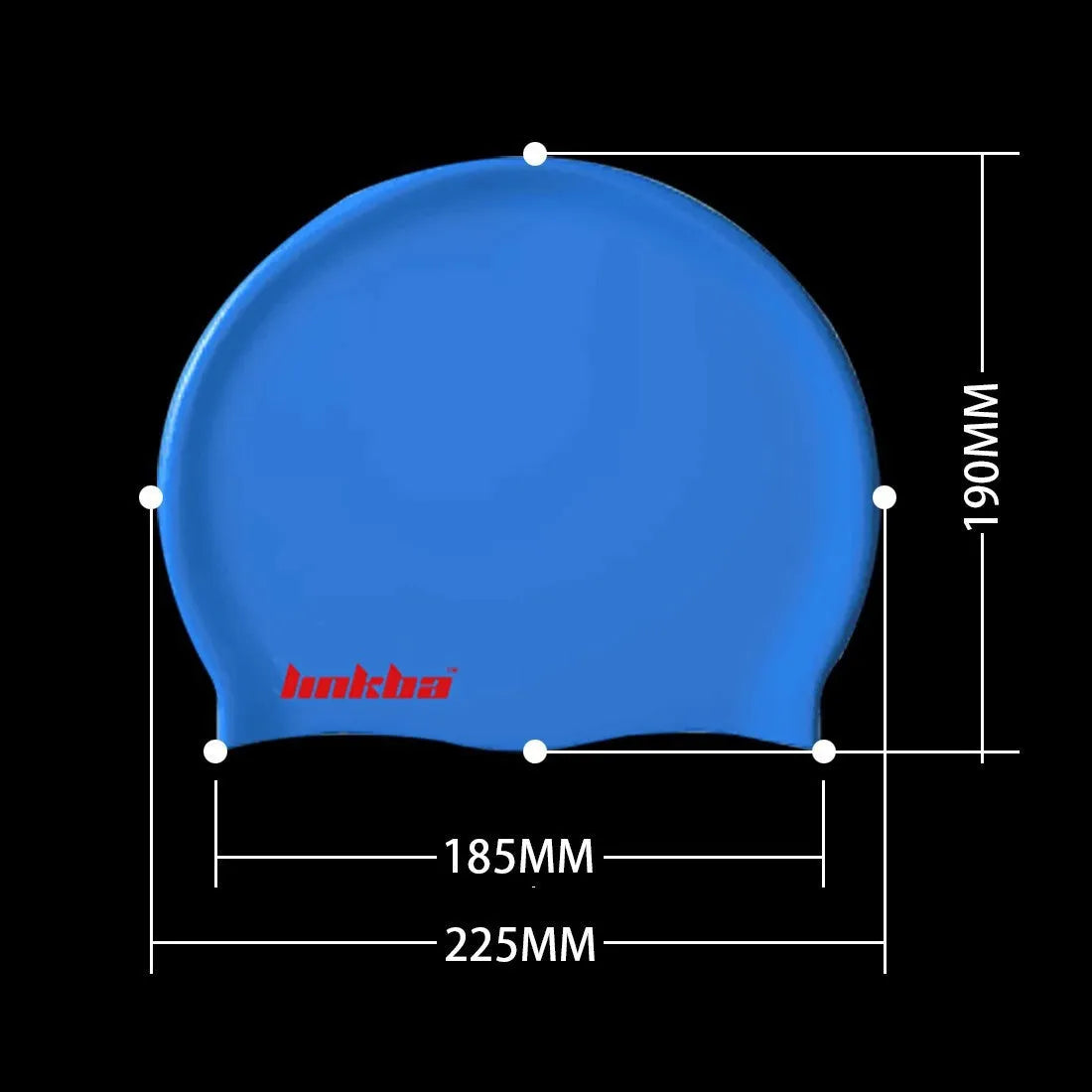 Silicone swimming cap with earmuff design in multiple colours including black, white, yellow, blue and grey