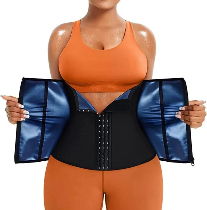 Adjustable neoprene belly band for waist shaping and abdominal compression support