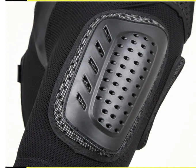 Black cycling hip protection pants showing padded hip area, sizes S M L XL available