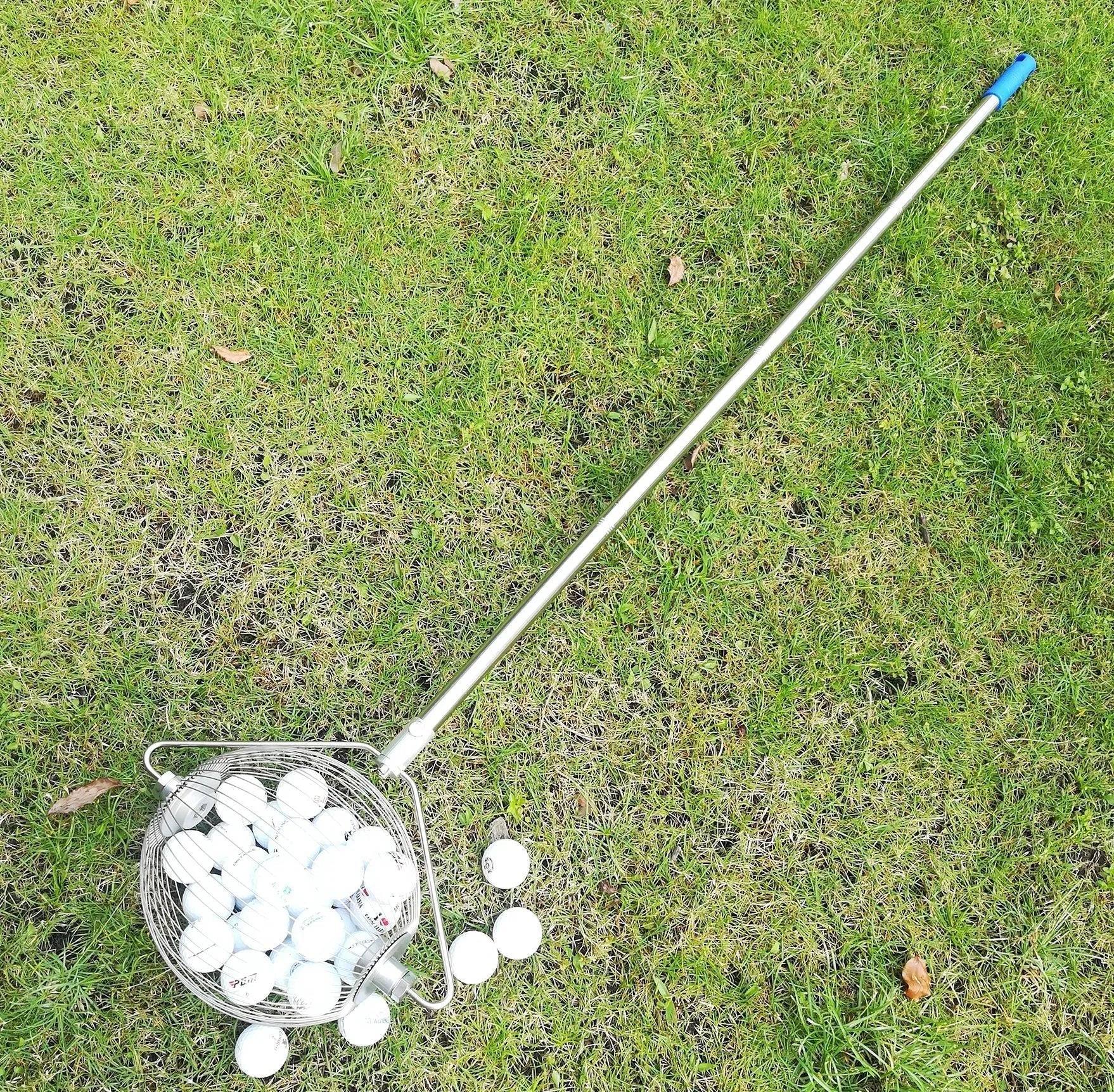 Metallic finish stainless steel golf ball picker for course ball collection