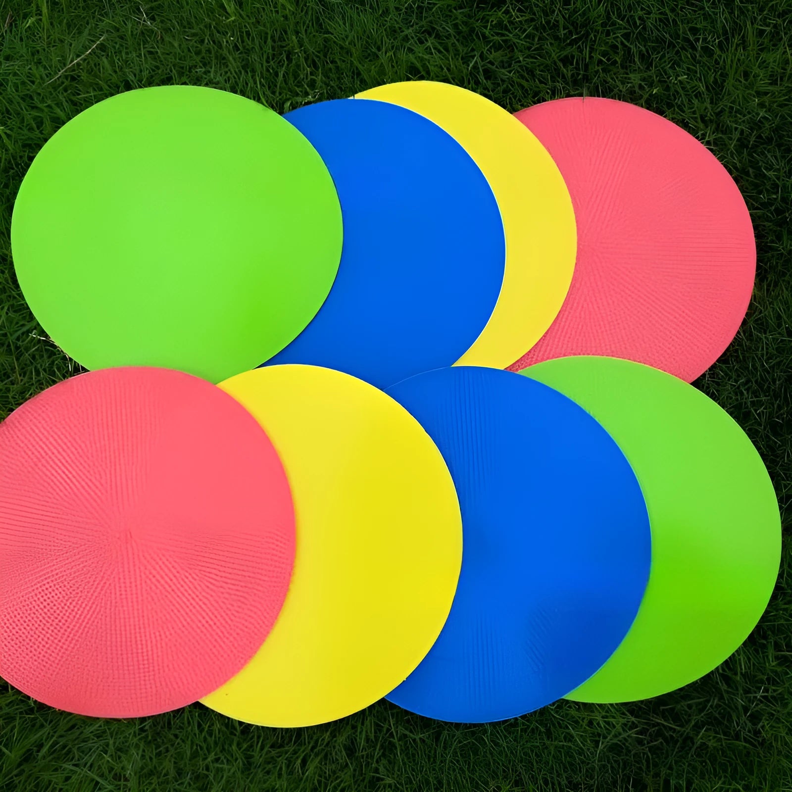 Football training marker disc in yellow, red, blue, green, orange and purple colours, 23cm diameter