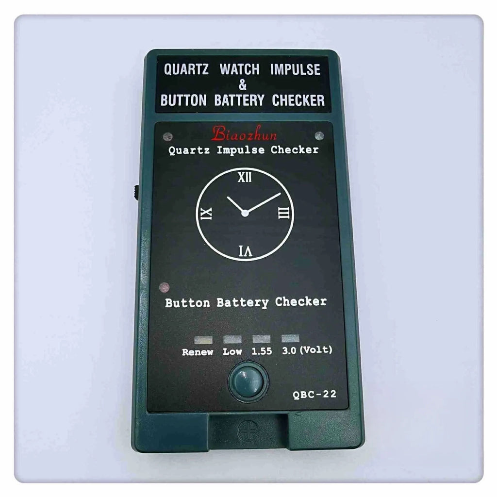 QBC-22 quartz watch movement detector tester with ABS body, 120 x 63 x 18mm size and 80g weight