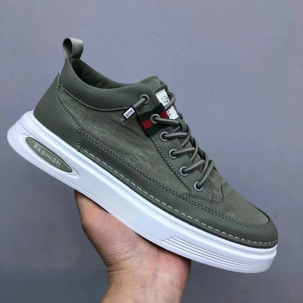 Umbrella cloth breathable sneakers for men canvas upper flat heel black gray green sizes 39 to 48
