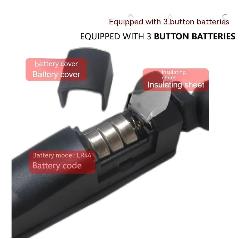Golf putter laser aiming instrument showing laser sight, zipper box, and tripod style options.