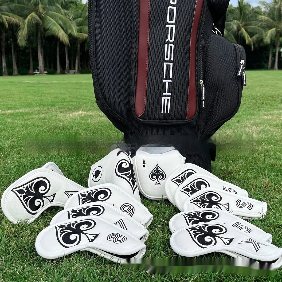 PU golf putter sleeve accessory for club protection during transport