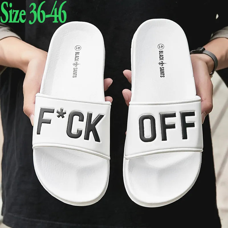 Men's open toe slippers with viscose upper and rubber sole in black and white colour options
