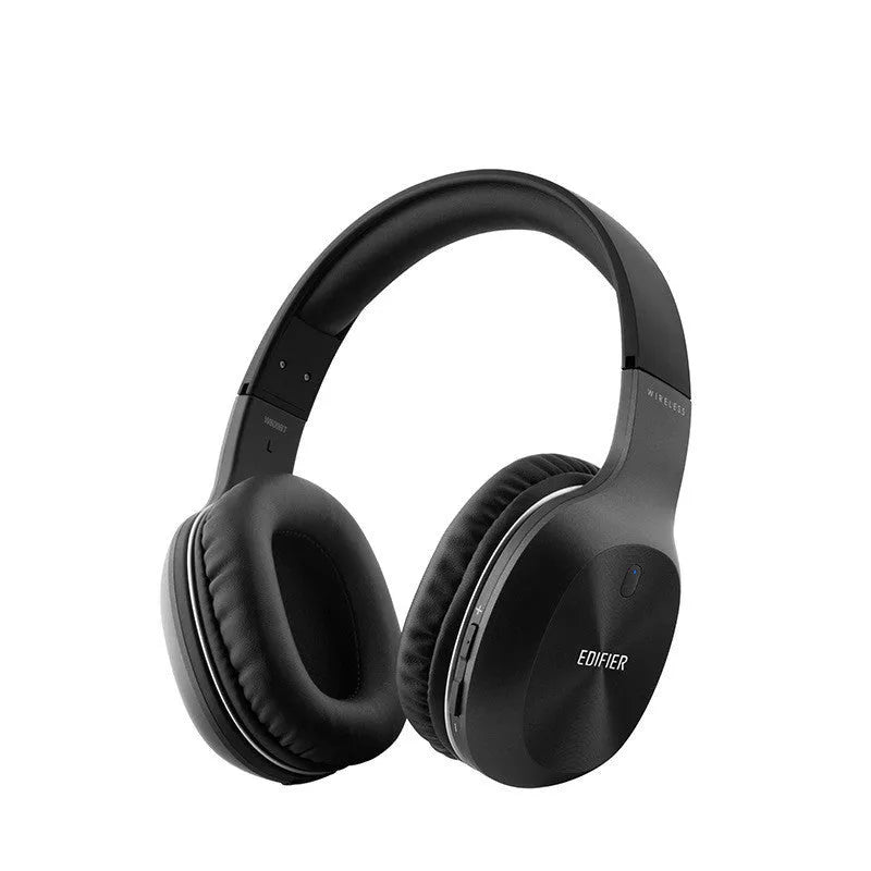 Black wireless Bluetooth sports headset with 50-hour battery life