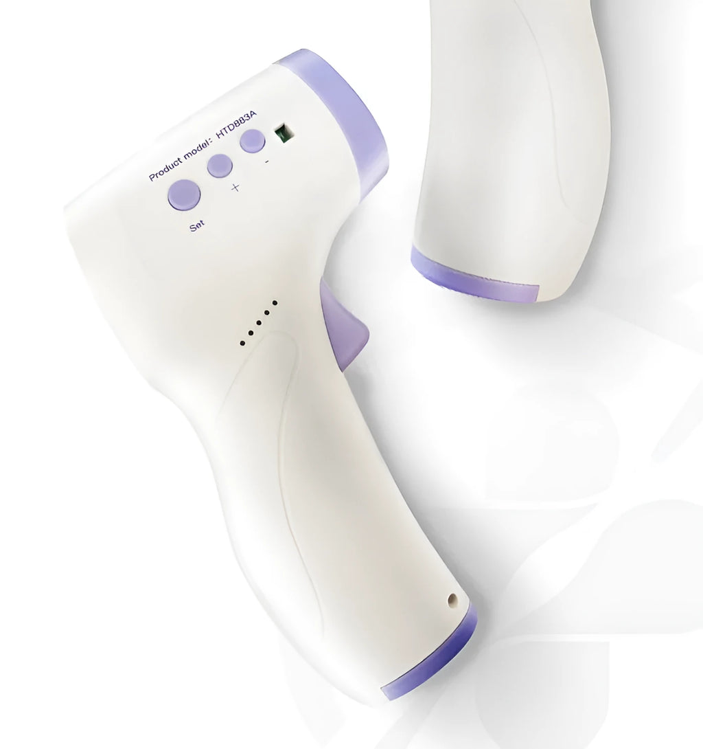 Non-contact high-precision infrared temperature measuring gun HTD883A on white background