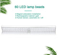Rechargeable motion sensor LED light strip in three length options on a dark surface.