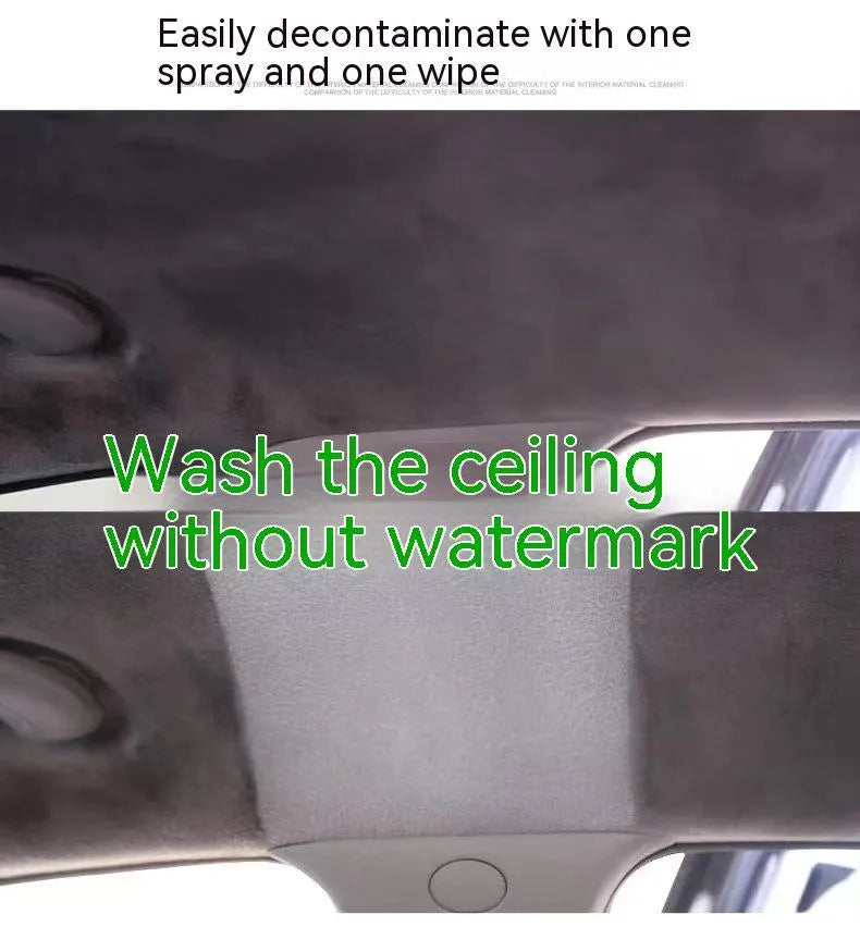 Interior ceiling foam cleaner bottle with herb essence for fabric roof stain removal