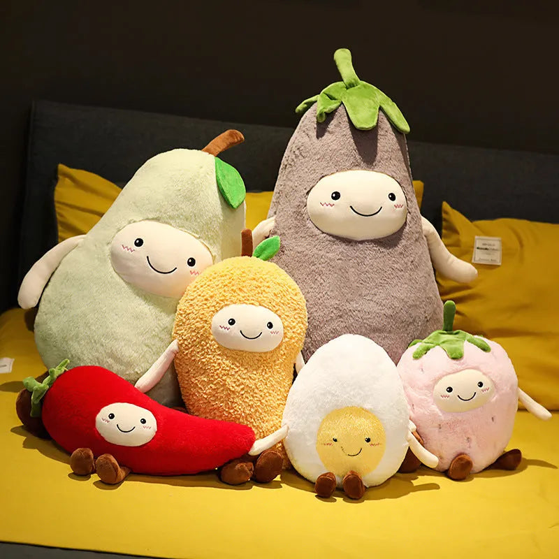 Cute plush cat toy 35cm tall with super soft short plush and PP cotton filling in egg colour