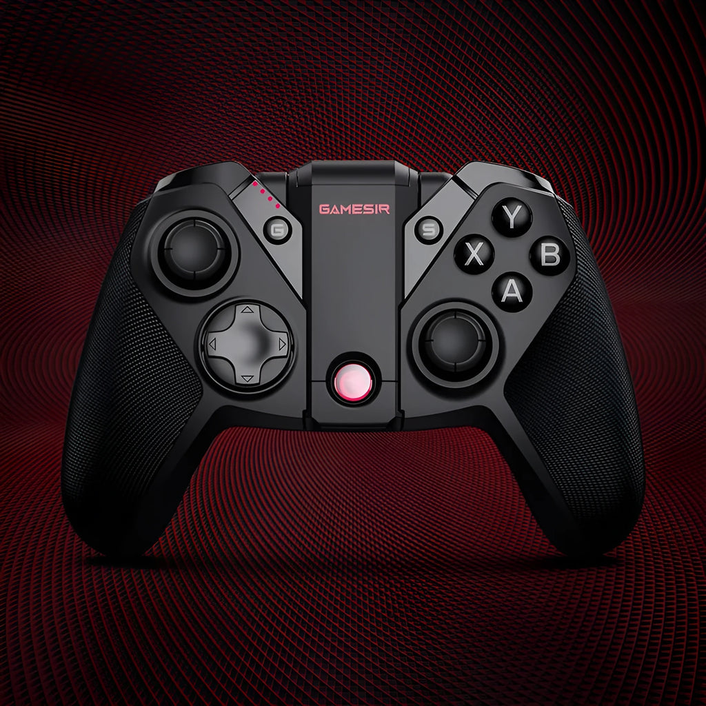 Black Gaishi chicken handle game controller with Type-C interface and vibration capability