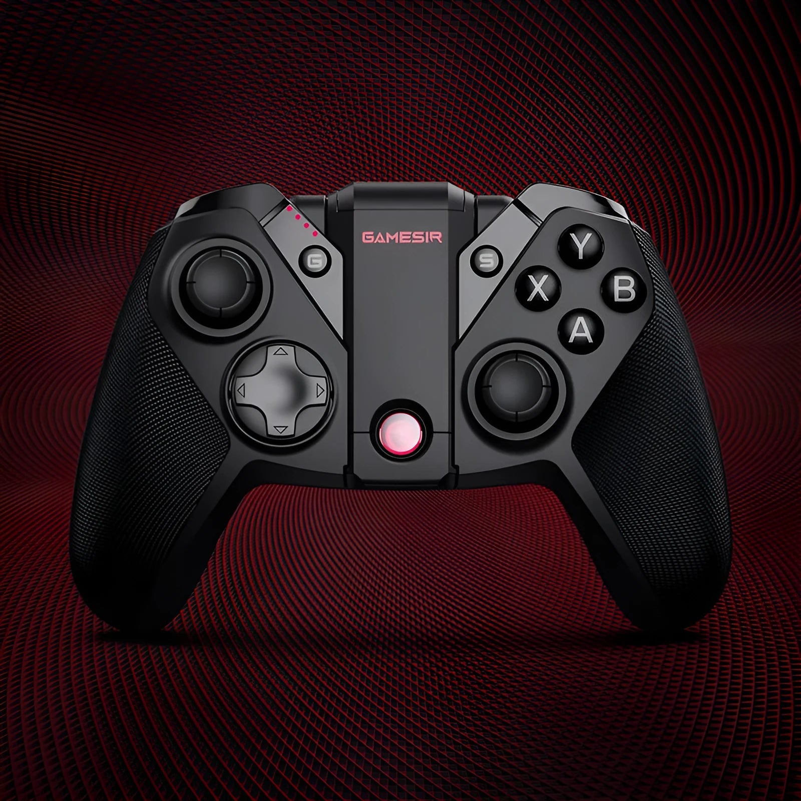 Black Gaishi chicken handle game controller with Type-C interface and vibration capability