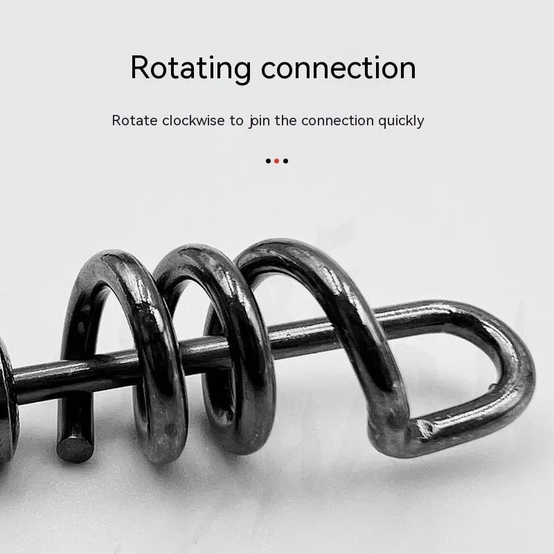 Fishing swivel connector 8-shaped split ring in copper or stainless steel with seven size options