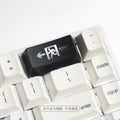 Transparent safety evacuation keycap with emergency exit symbol for mechanical keyboards