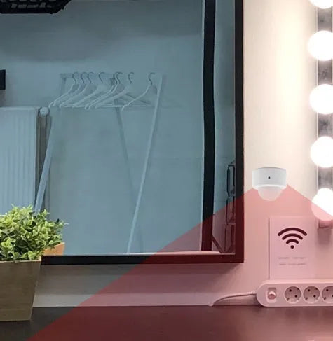 White wireless infrared body sensor with ZigBee 3.0 for smart home motion detection