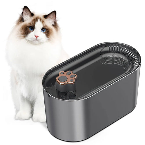 Berlin blue automatic pet water fountain with LED light indicator and triple filtration system