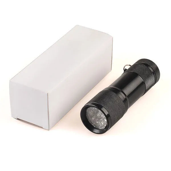 Black aluminium alloy smart vein locator with red LED lights for medical vein finding.