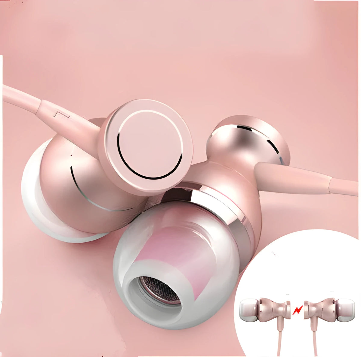 Universal in-ear subwoofer headphones with 3.5mm straight plug in four colour options
