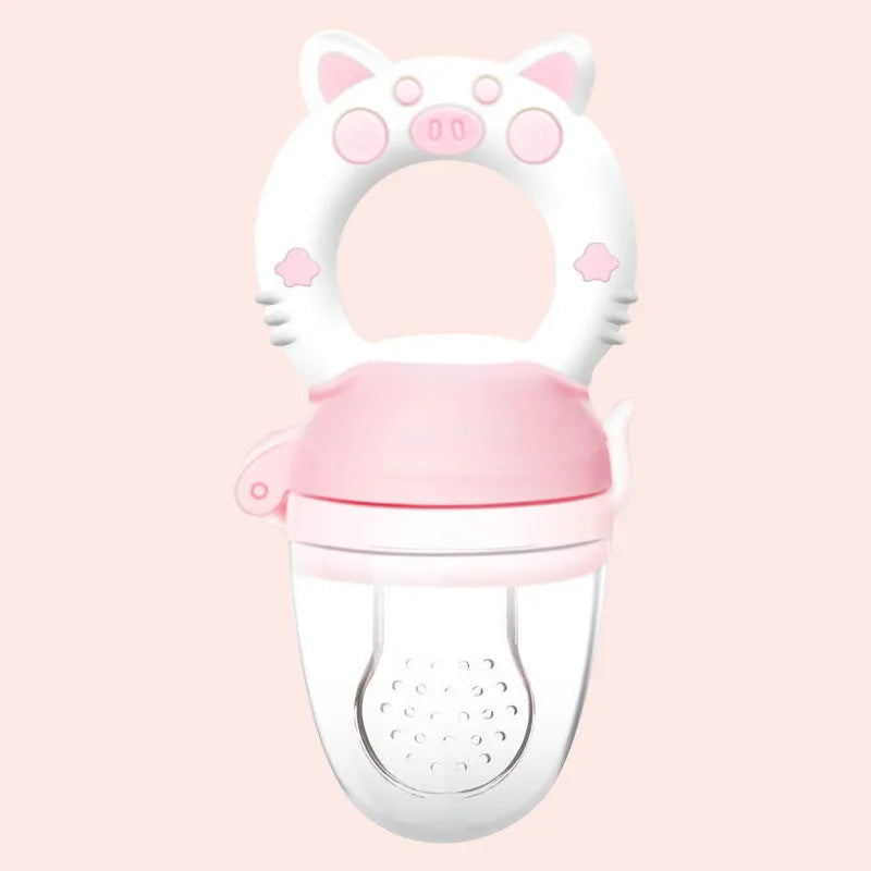 Blue, green, and pink silicone baby teethers showing both single and triple mouthpiece design options.