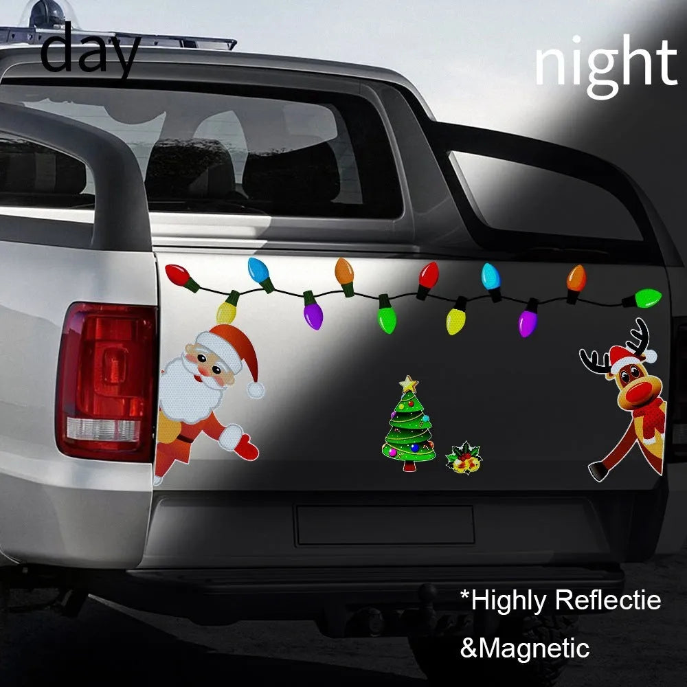 Christmas elk reflective magnetic car decoration sticker in RFM0256 thread colour