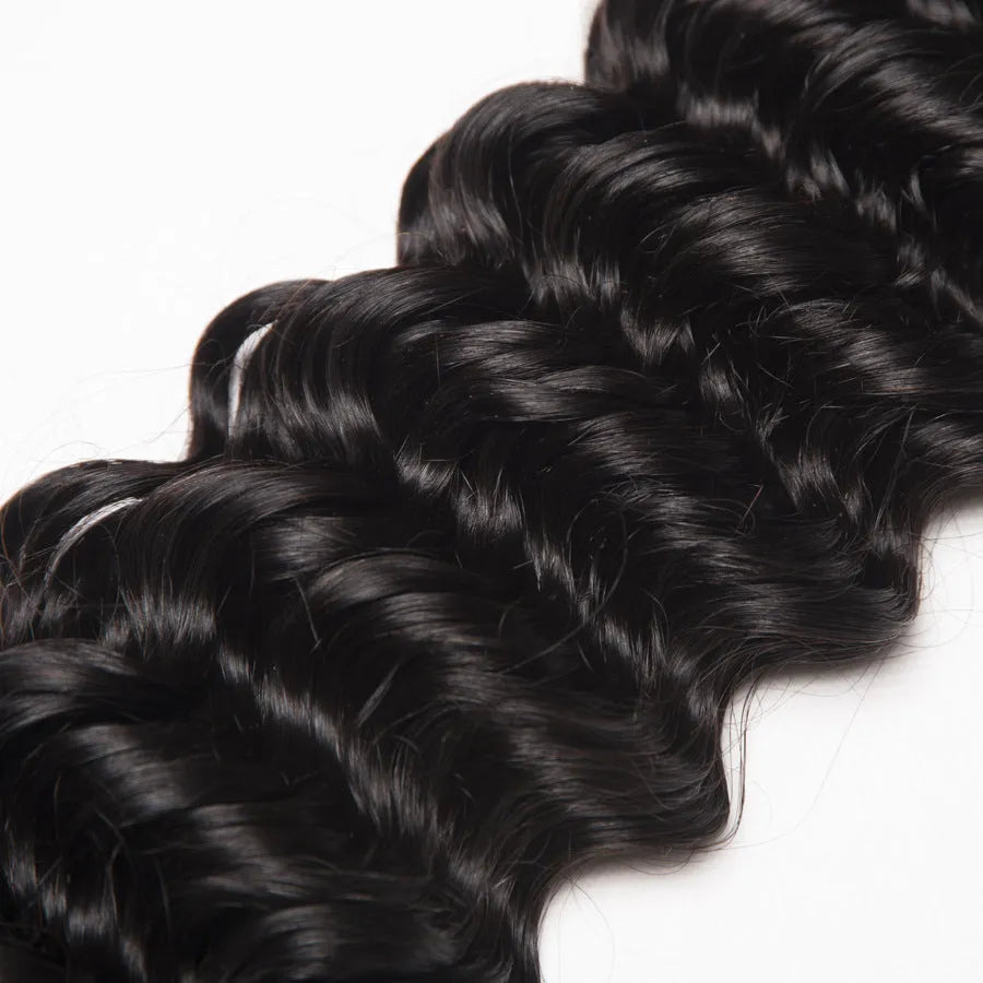Real hair curly wig in medium long length, available from 8 to 28 inches