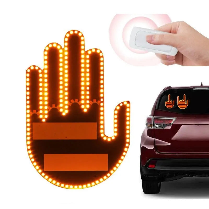 Car LED indicator light for rear window, gesture-controlled smile lamp with PVC body and 5V power
