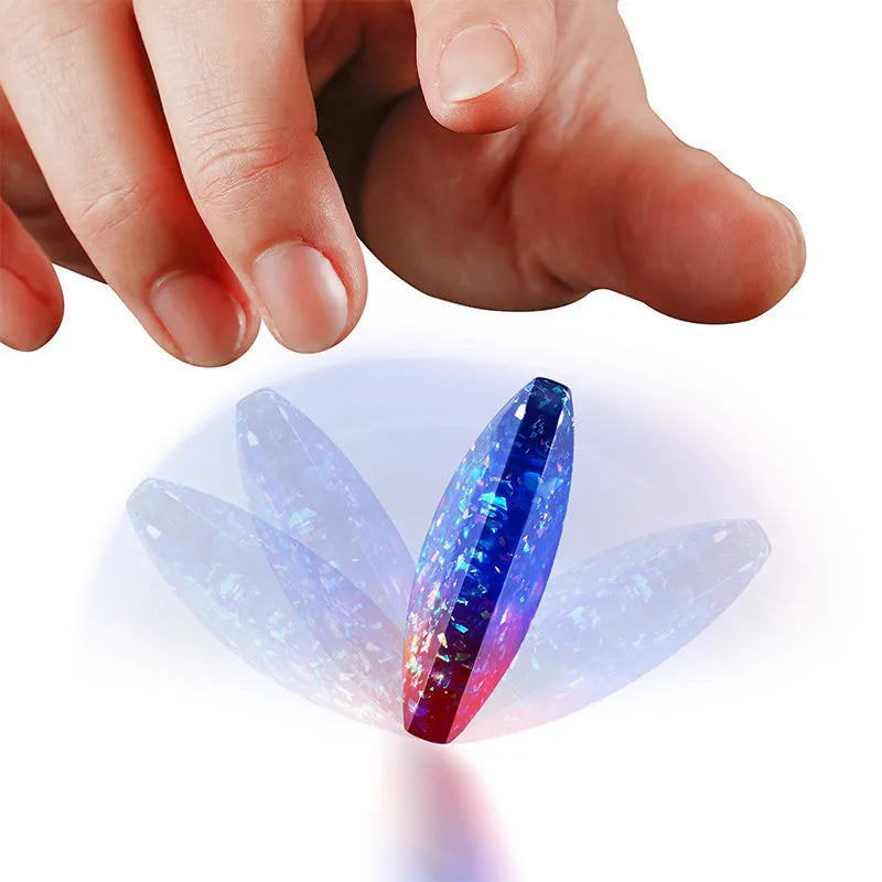 4cm resin anti-stress flip desk toy gyro in quadrilateral shape with colour options