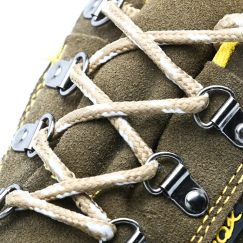Bronze cowhide steel toe safety shoes with low-cut design and non-slip sole