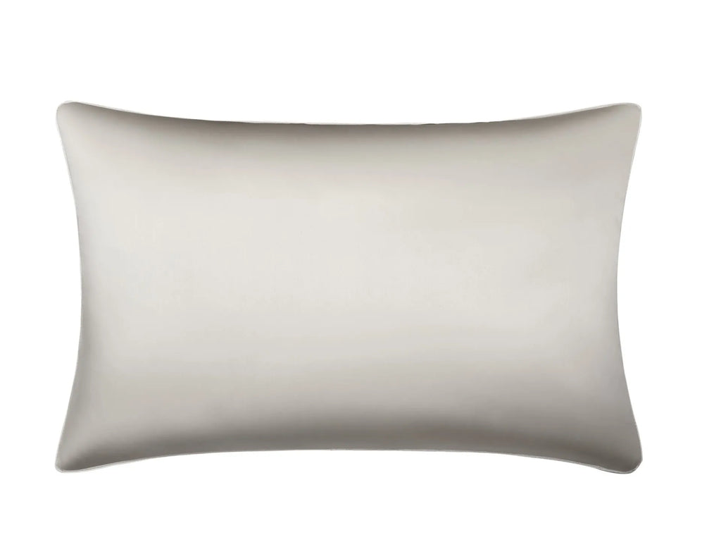 Mulberry silk pillowcase with rope trim in bean paste purple colour