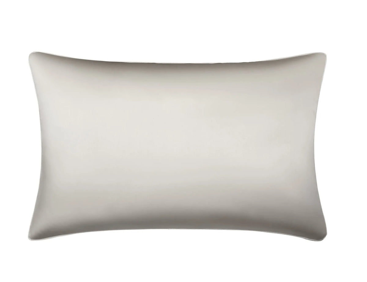 Mulberry silk pillowcase with rope trim in bean paste purple colour