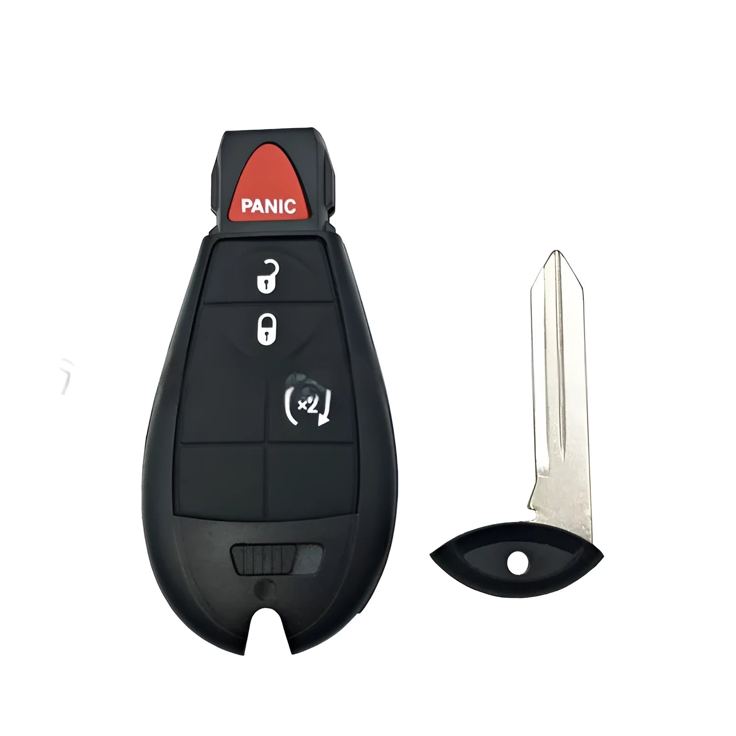 Dodge Chrysler car smart key replacement shell made of ABS brass, dimensions 85mm by 42mm by 15mm.
