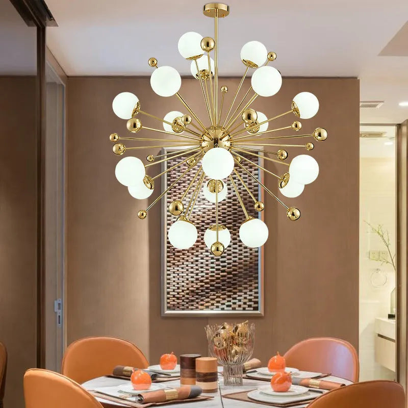 Iron chandelier LED ceiling light 800mm wide Nordic style adjustable height 1m 220V