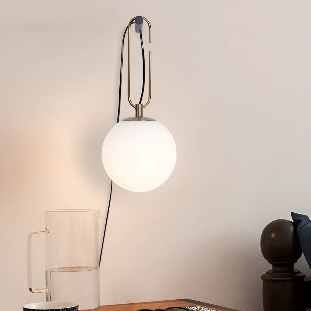 Nordic style glass wall lamp in European modern design with three light colour options