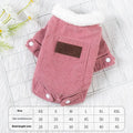 Lambswool dog vest with wool lining in grey or pink, sizes XS to XXL