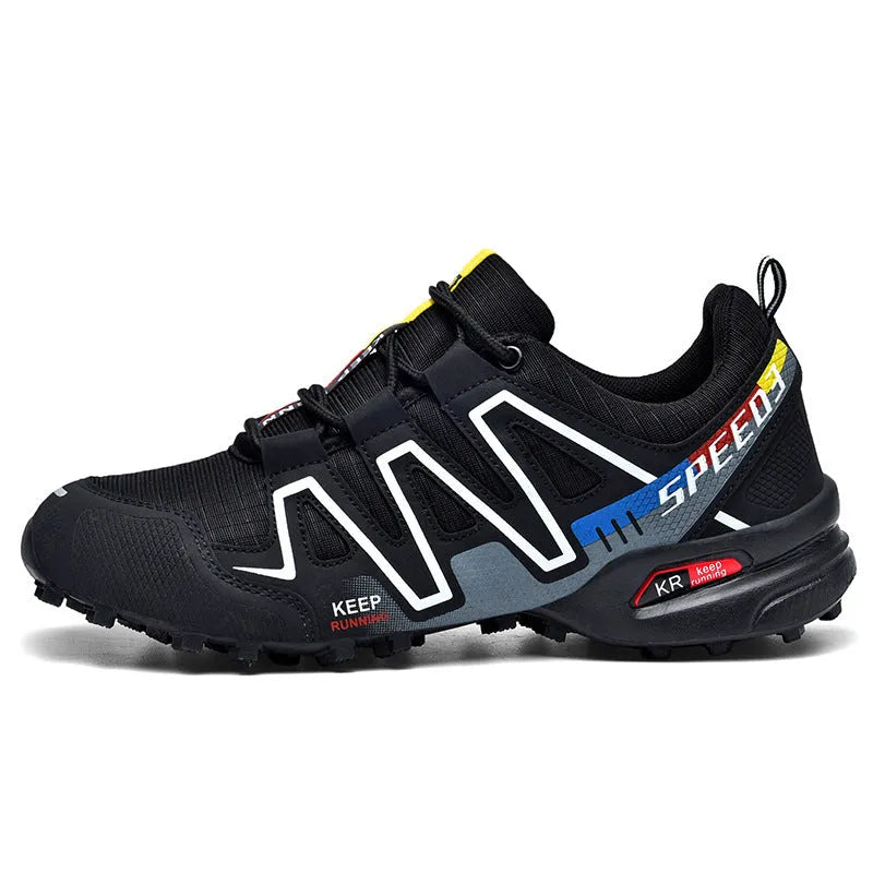 Men's grey orange casual running shoes with synthetic leather upper and rubber sole