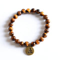 Agate bead yoga bracelet in 3D, Lotus or Yoga style, not inlaid, for promotions and gifts.