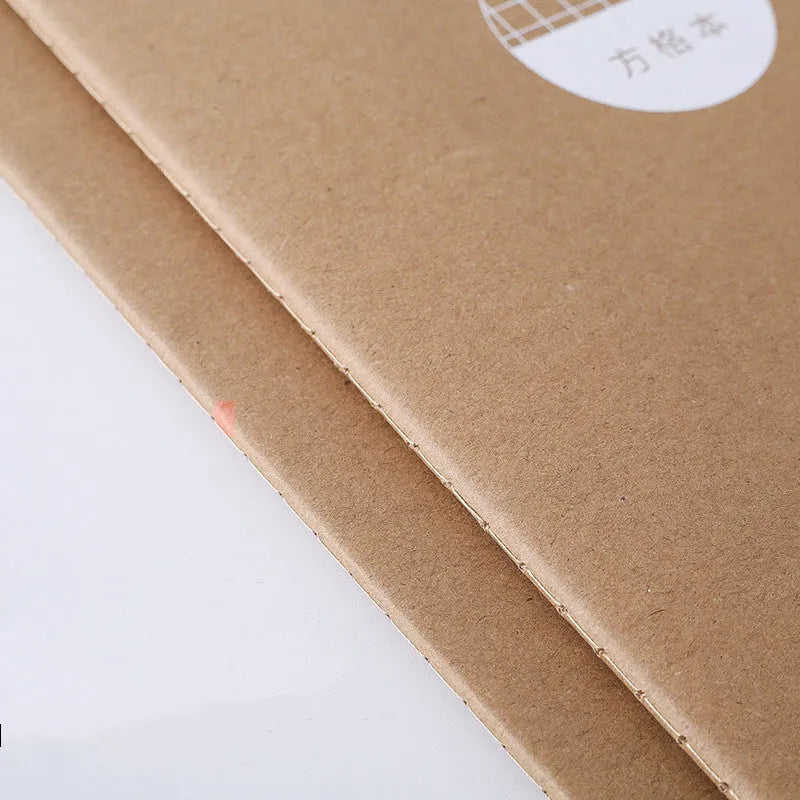 B5 16K grid notebook with soft cover in simple retro style, shown in 2 pack and 4 pack options