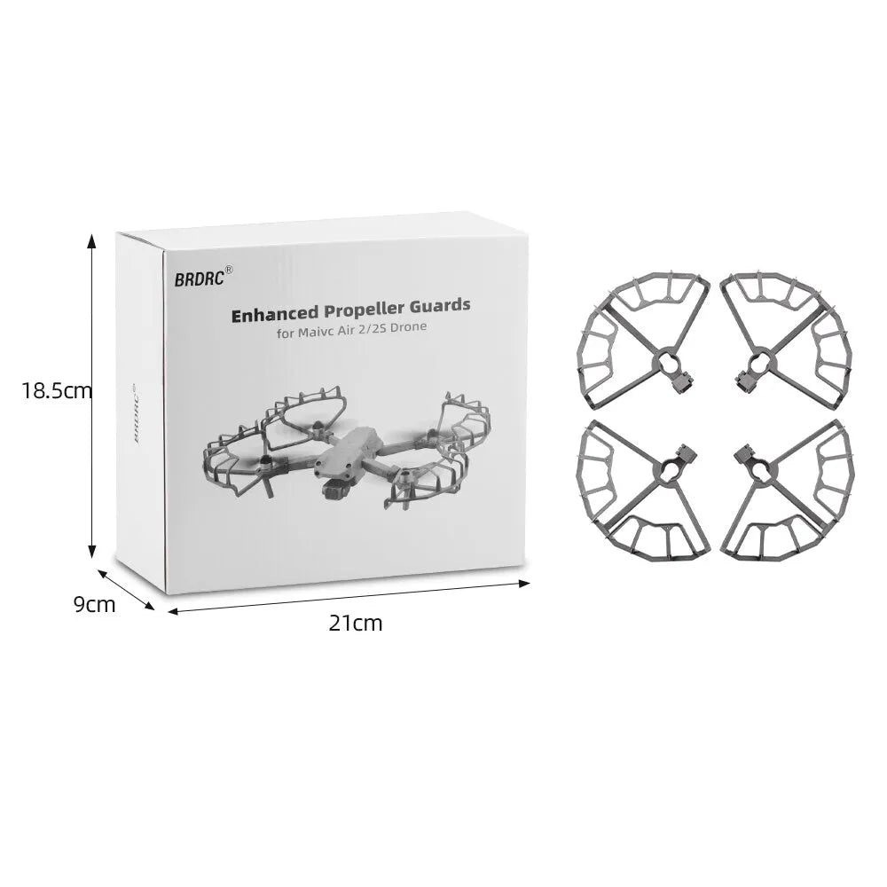 Grey ABS propeller anti-collision protection ring for DJI Mini 2 and DJI Air 2S drones.