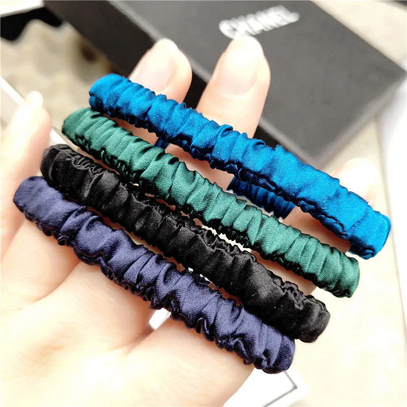 100% mulberry silk hair scrunchie with 1cm seamless band in multicolour options