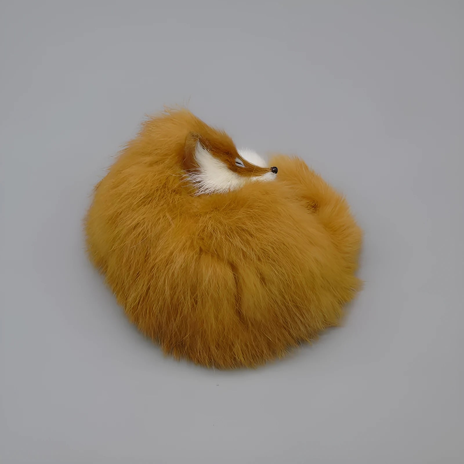 Artificial fox fur decorative ornament in red, white or yellow measuring 15cm long