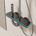 Aluminium digital display shower head set with temperature control and concealed installation
