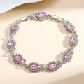 Women's simple inlaid zircon bracelet with electroplated finish in one of nine available colour options