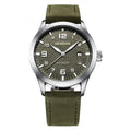 Men's automatic mechanical watch with black shell and business retro design showing 12mm thickness