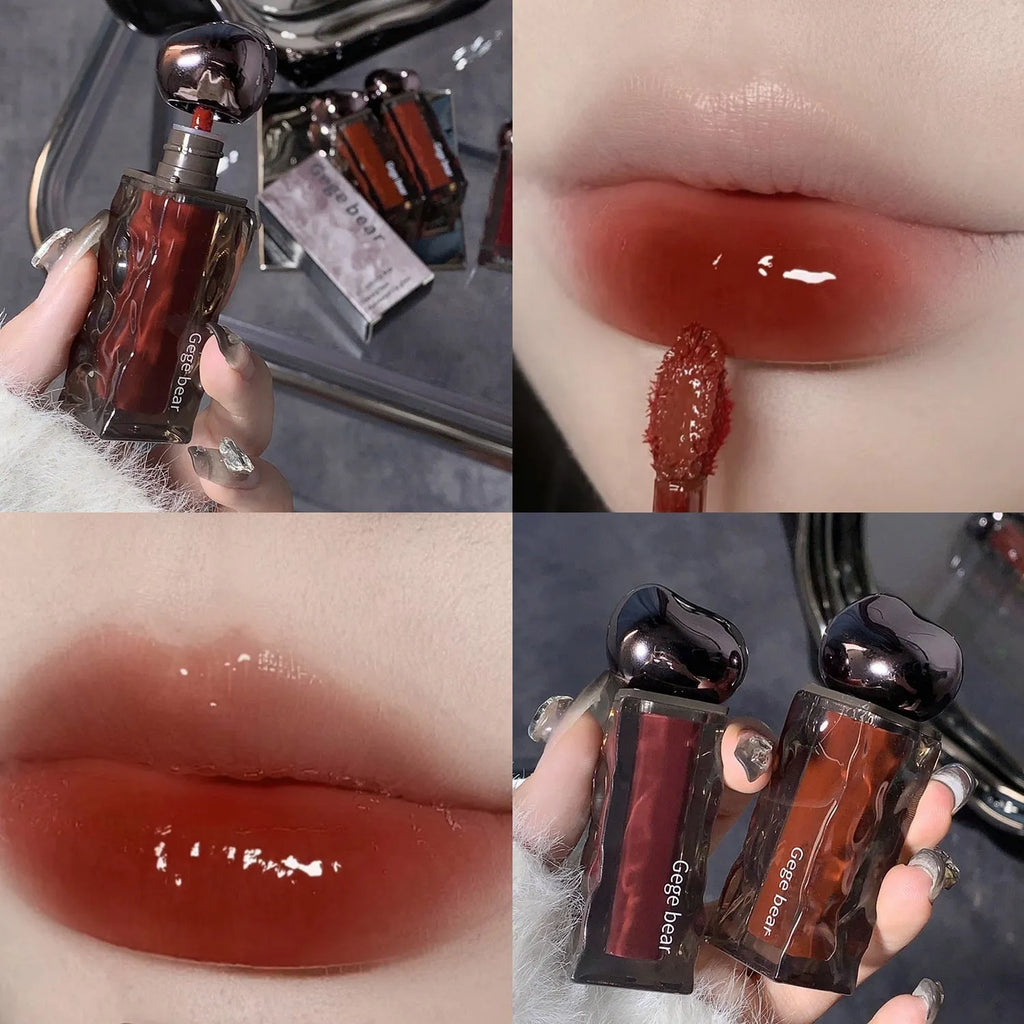 Glacier Lava Lip Lacquer tube showing water light mirror finish in one of seven available shades