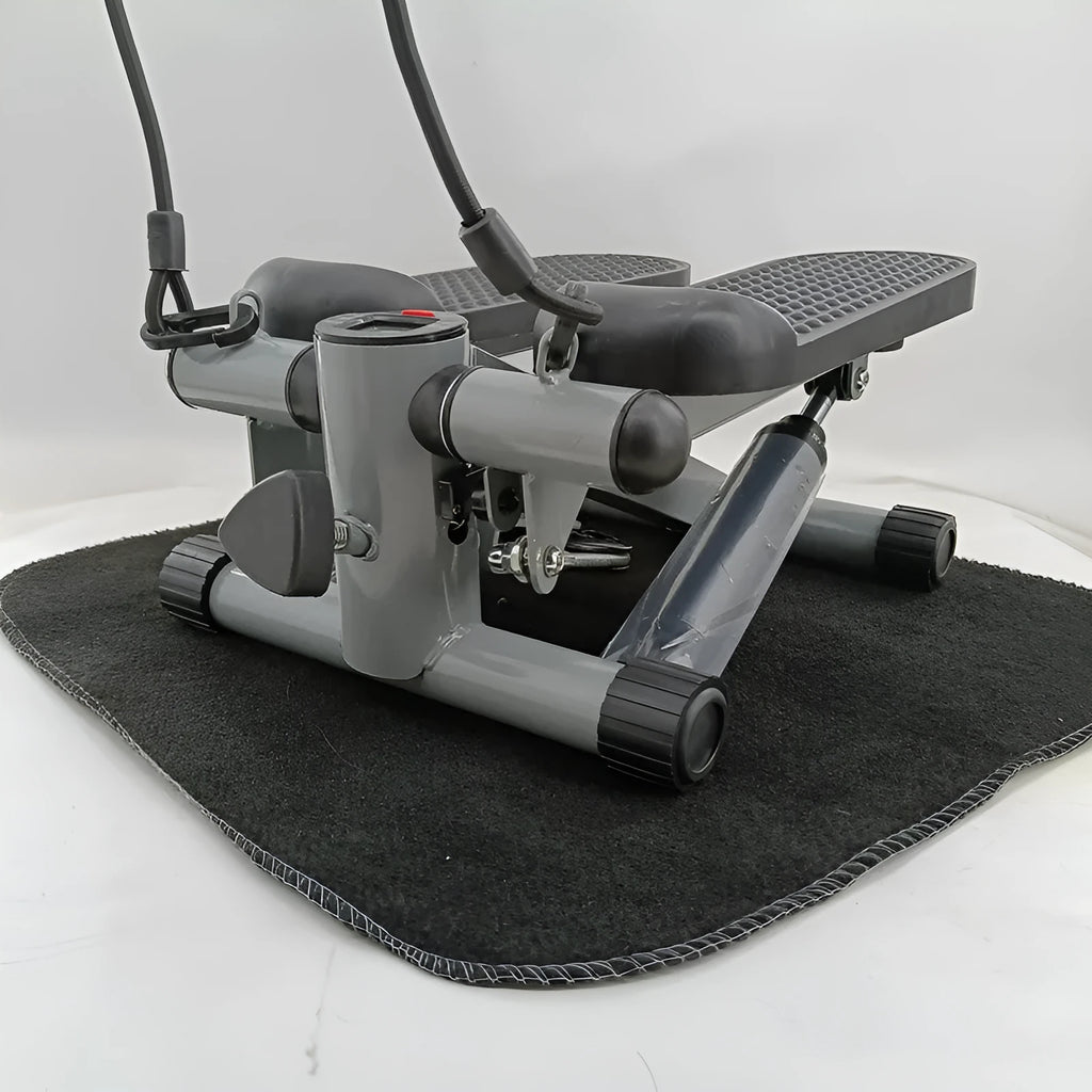 Silver grey hydraulic mini treadmill waist slimming exercise machine for home fitness