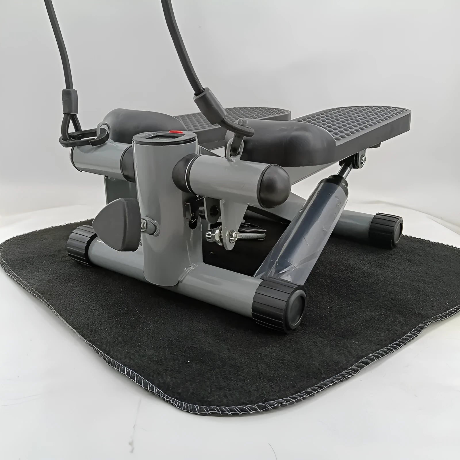 Silver grey hydraulic mini treadmill waist slimming exercise machine for home fitness