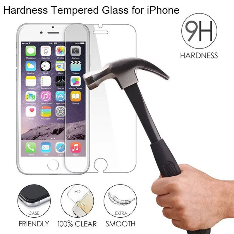 iPhone tempered glass screen protector transparent non-full screen anti-fingerprint