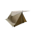 Two-person lightweight camping tent, 1500g, waterproof over 3000MM, single layer, brown, two aluminium alloy rods
