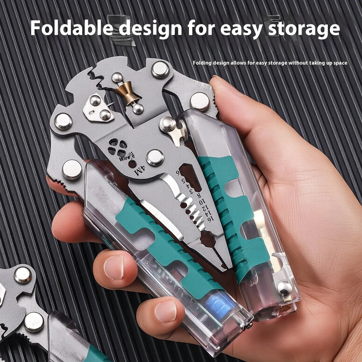 Thickened electrician's pointed pliers wire stripper with rust-resistant construction and Luo ni steel cutting edges